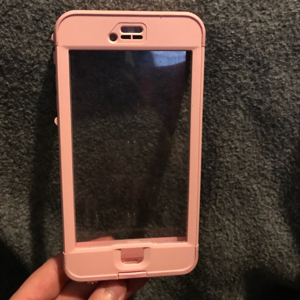 Pink nuud lifeproof iphone 6s plus case