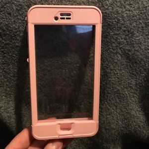Pink nuud lifeproof iphone 6s plus case