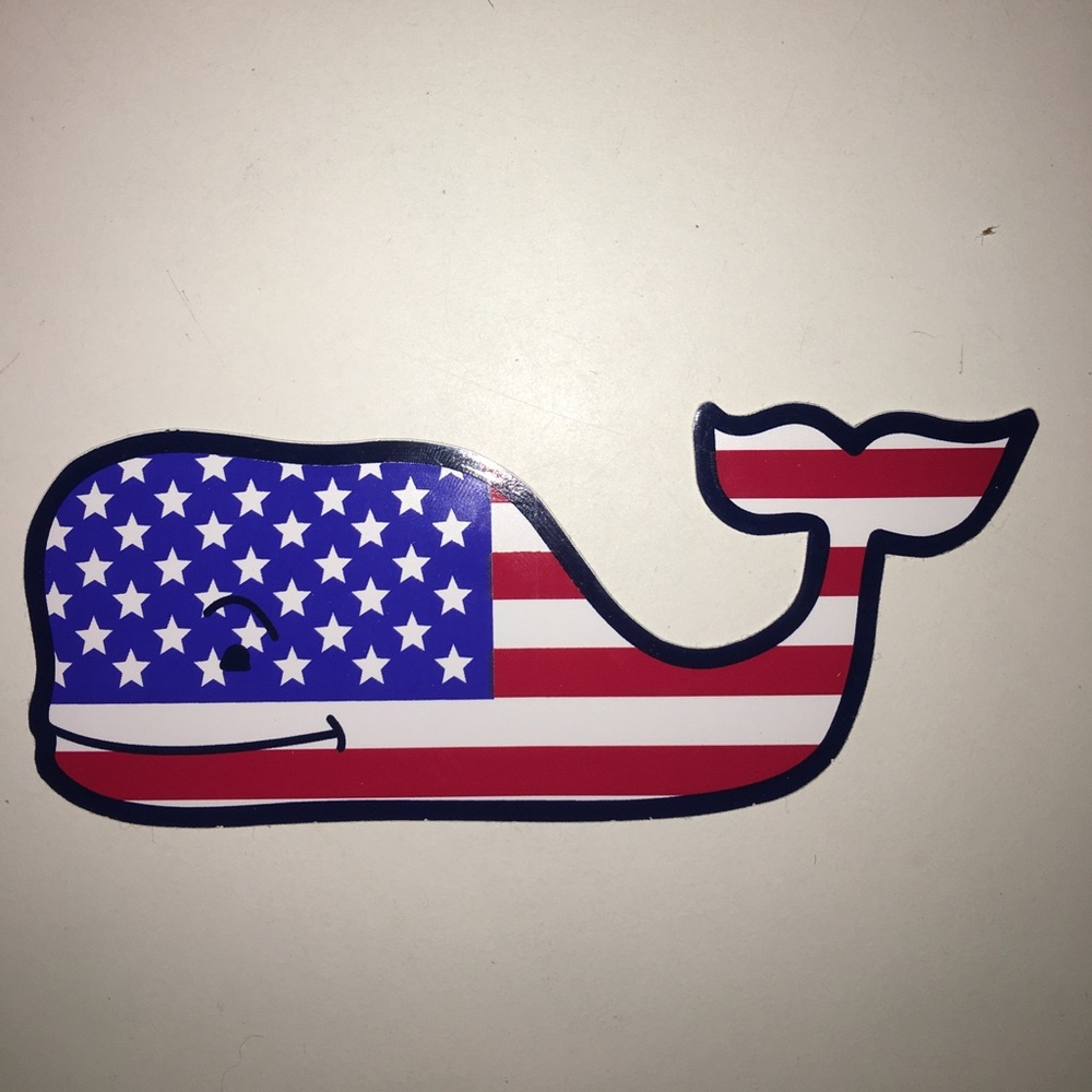 Vineyard Vines American flag stickers
