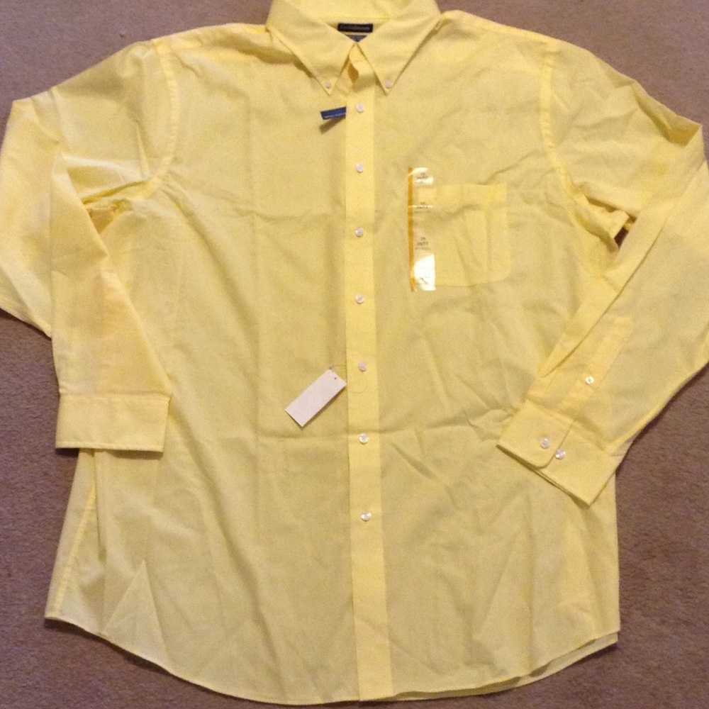 NWT Yellow Croft & Barrow Button Down