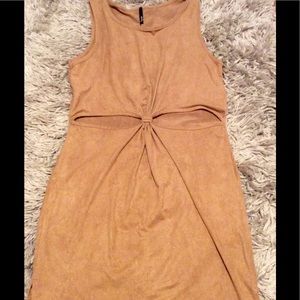 faux suede mini dress