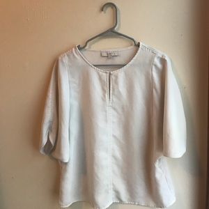 Ann Taylor LOFT cream business blouse