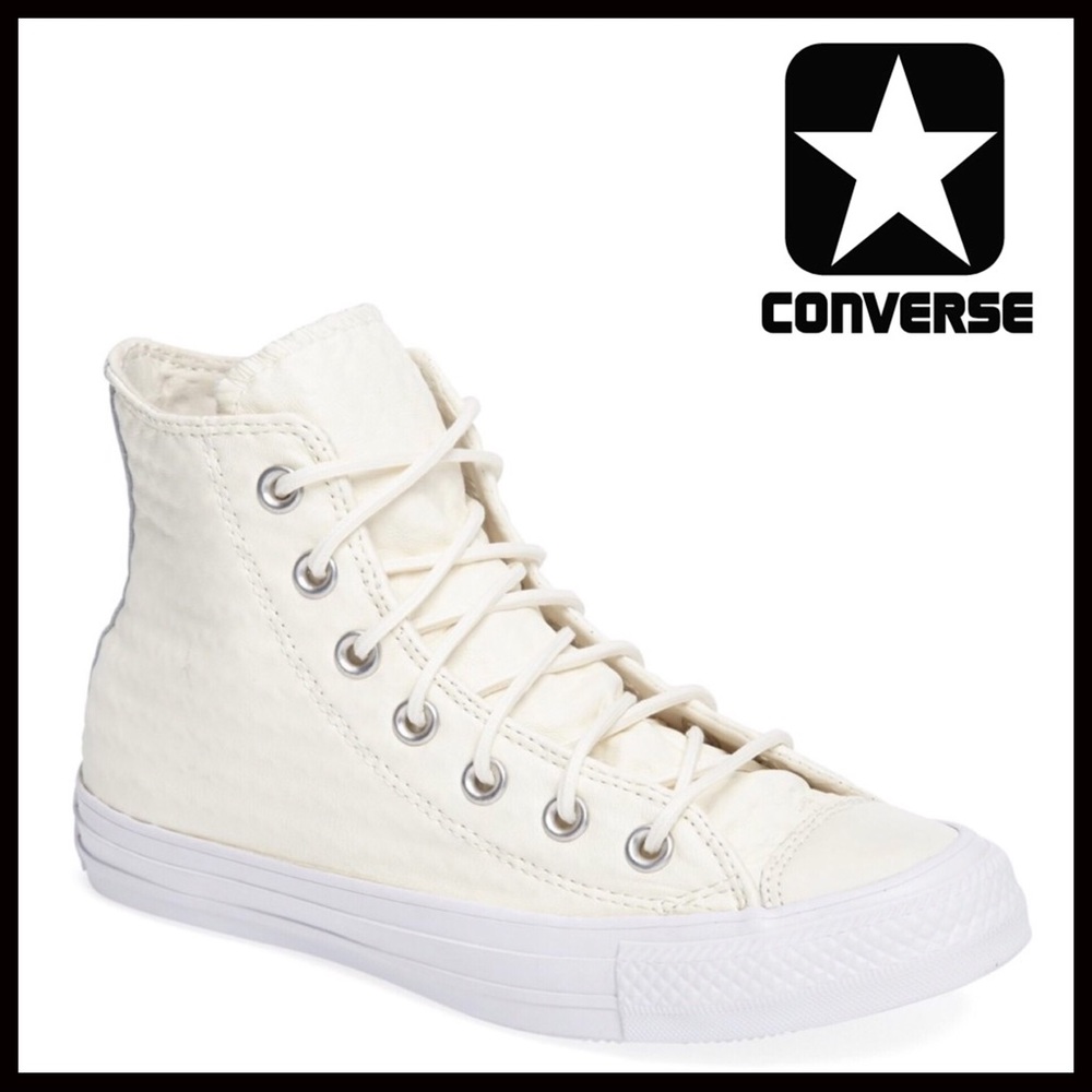 ❌SOLD❌SOLD❌CONVERSE LEATHER Stylish High Tops - Picture 1 of 8
