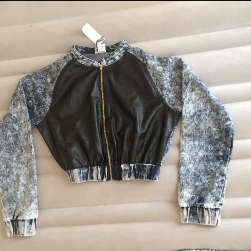 PU acid crop top