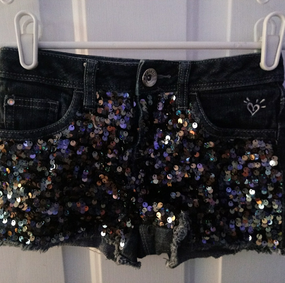 Girls justice sequined shorts size 10