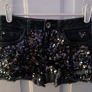 Girls justice sequined shorts size 10