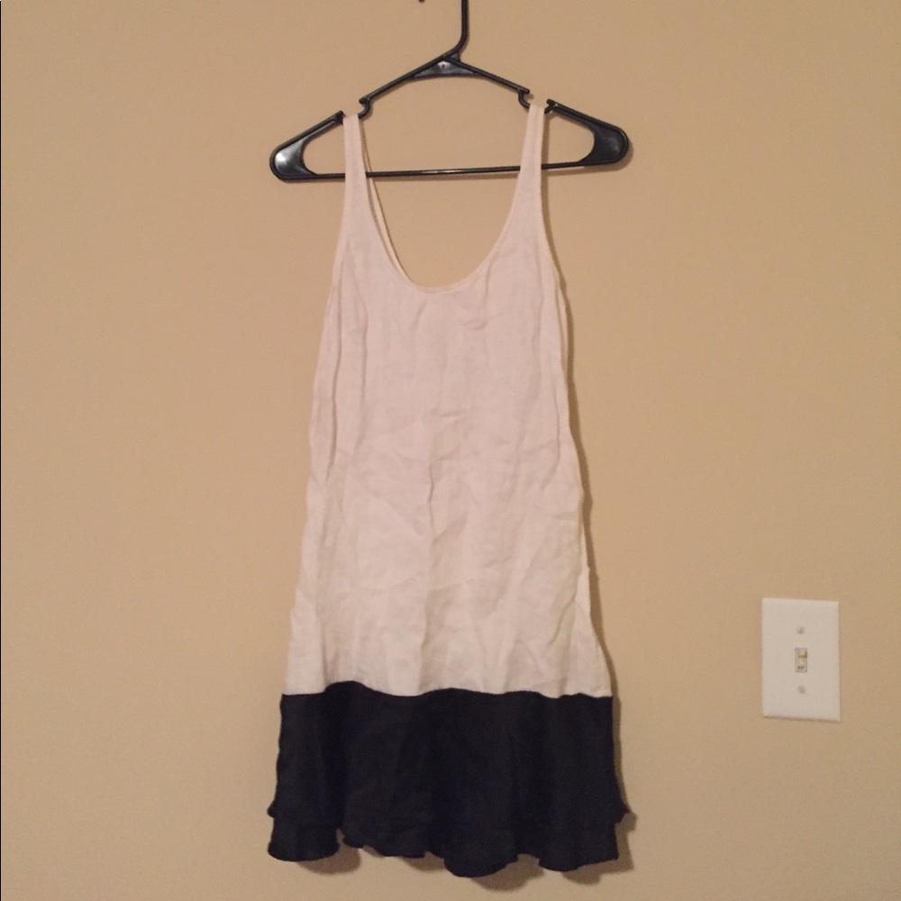 White and black dress