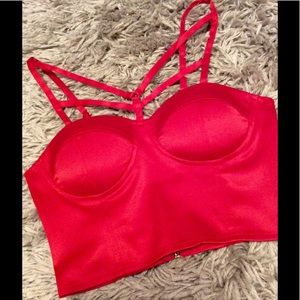 sexy red bustier