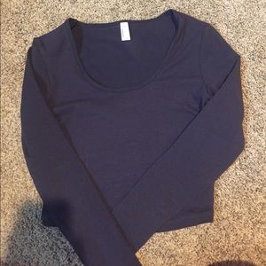 American apparel long sleeve crop NWOT
