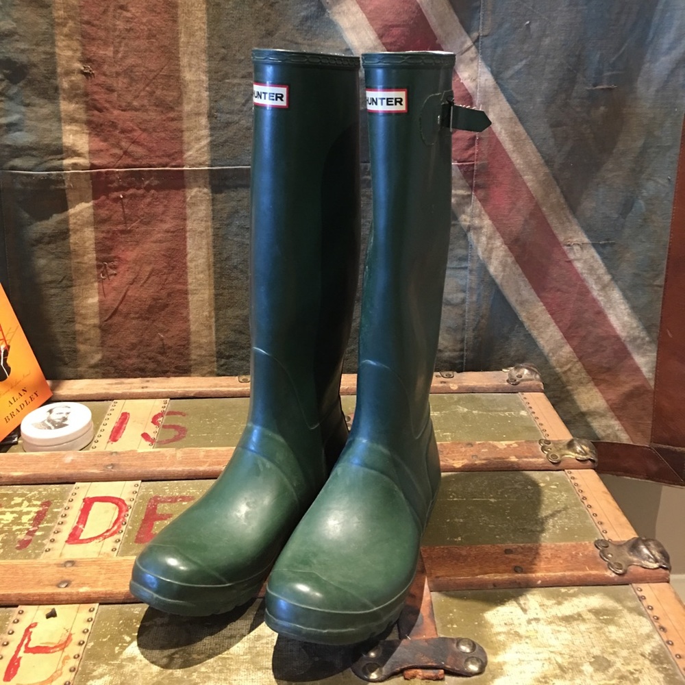 Green Hunter boots