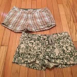 Aeropostale striped/printed shorts- 2 for 1 money!