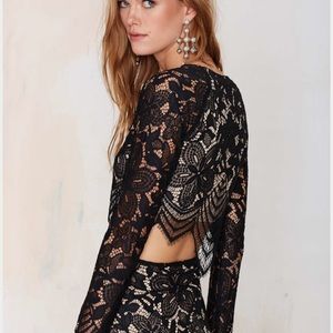 NWOT-For Love and Lemons guava top