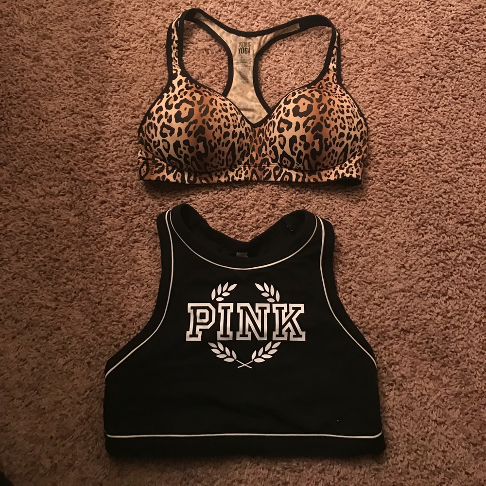 Pink sports bras size M