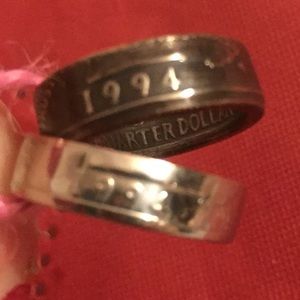 Pair of 1994 CLAD Quarter Coin Rings