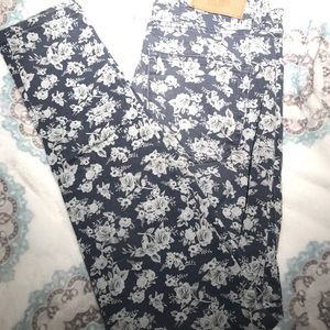 Rose patterned jeans