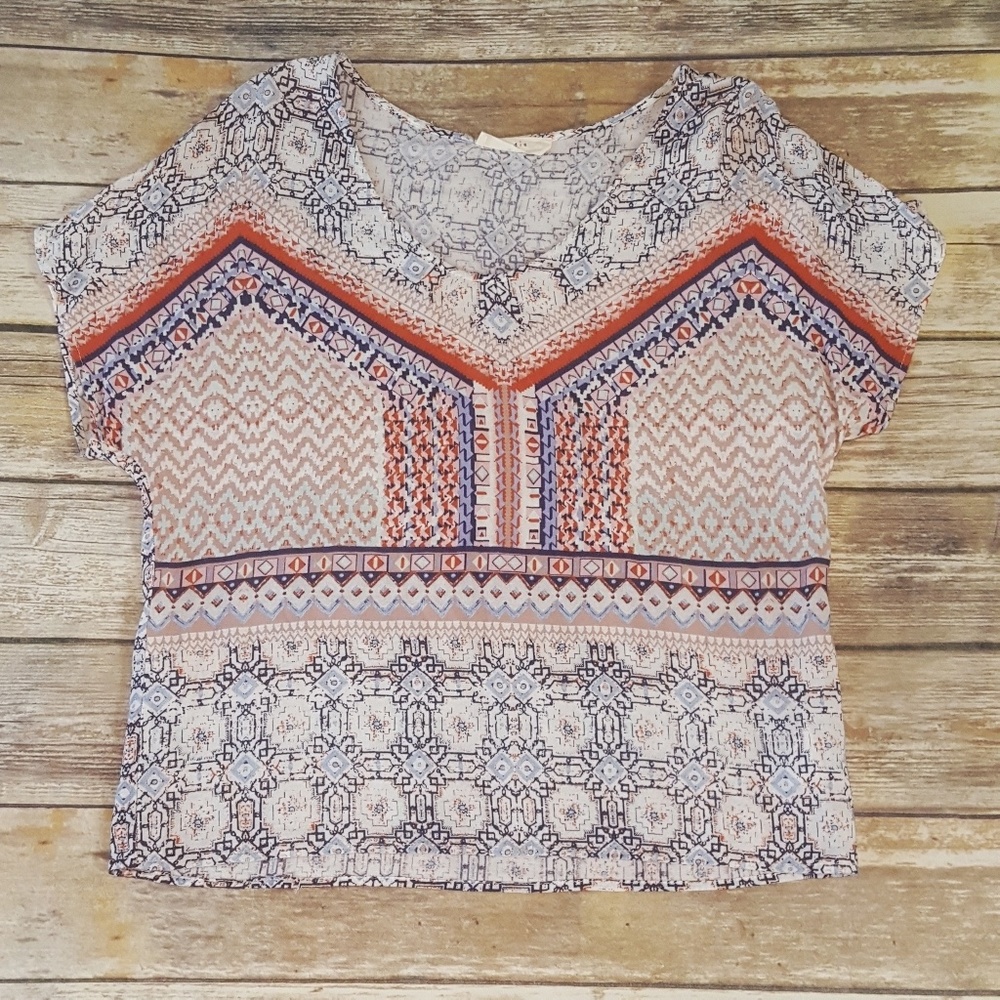 Aztec print blouse