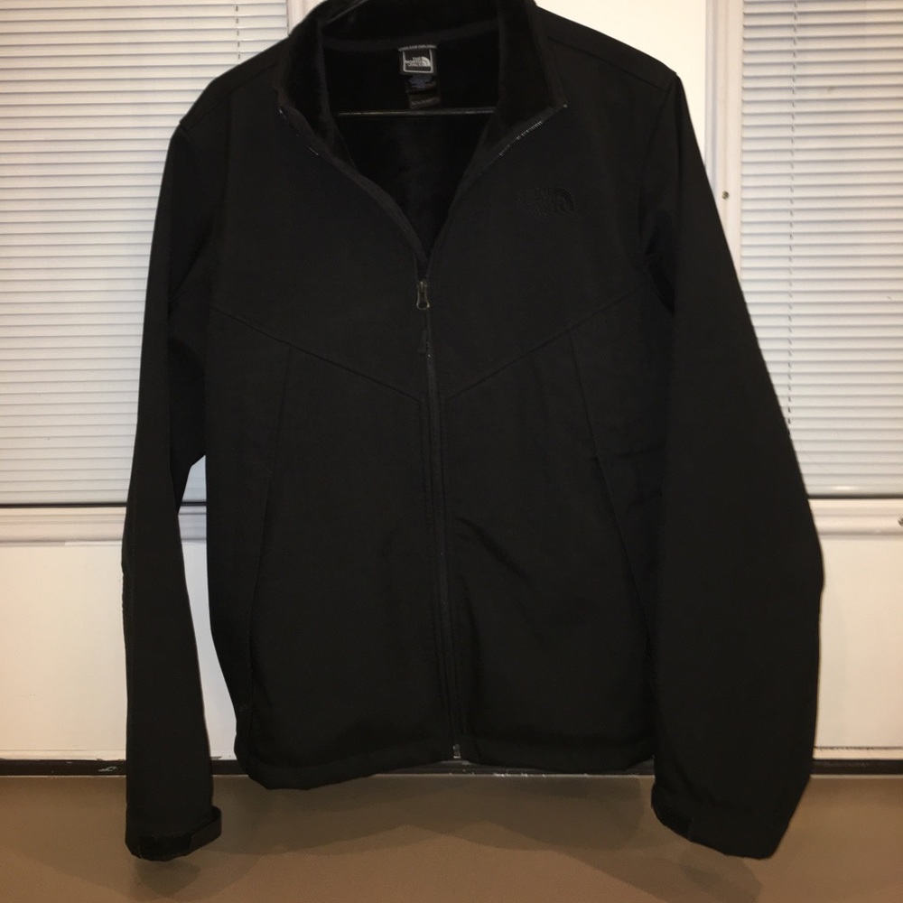 North Face Hard Shell Fleece Lined Black Coat