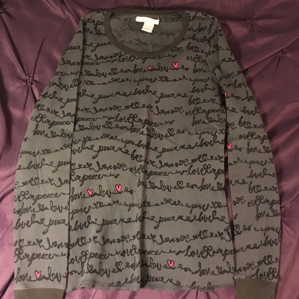 Charlotte Russe grey printed thermal -Medium