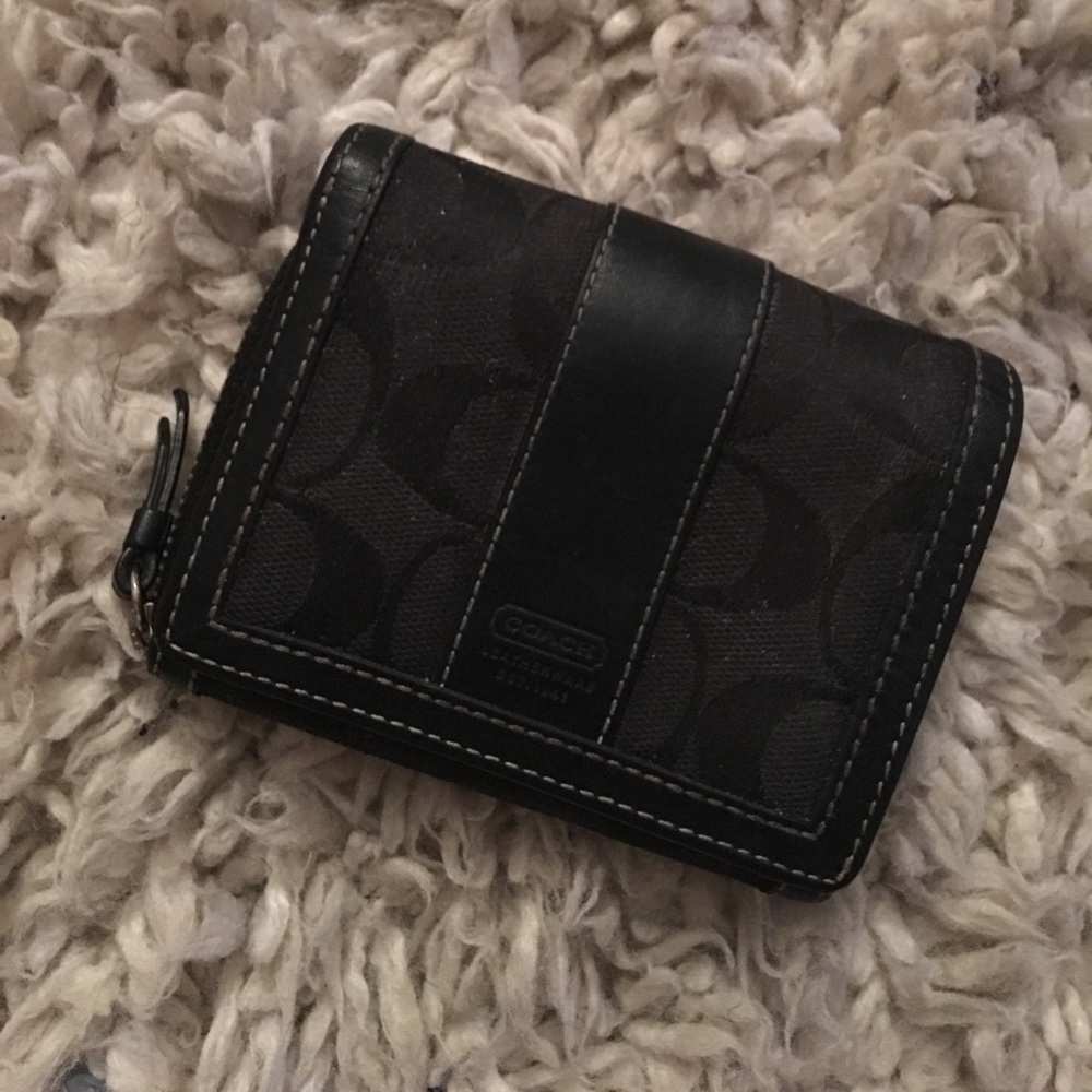 All Black Coach Wallet