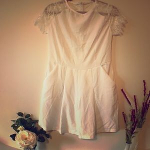 Gorgeous white lace romper!
