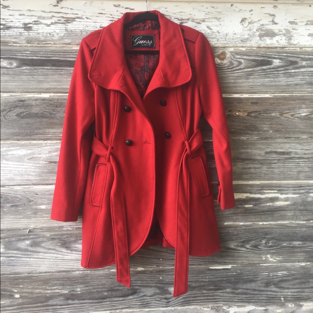 Red Guess Winter coat