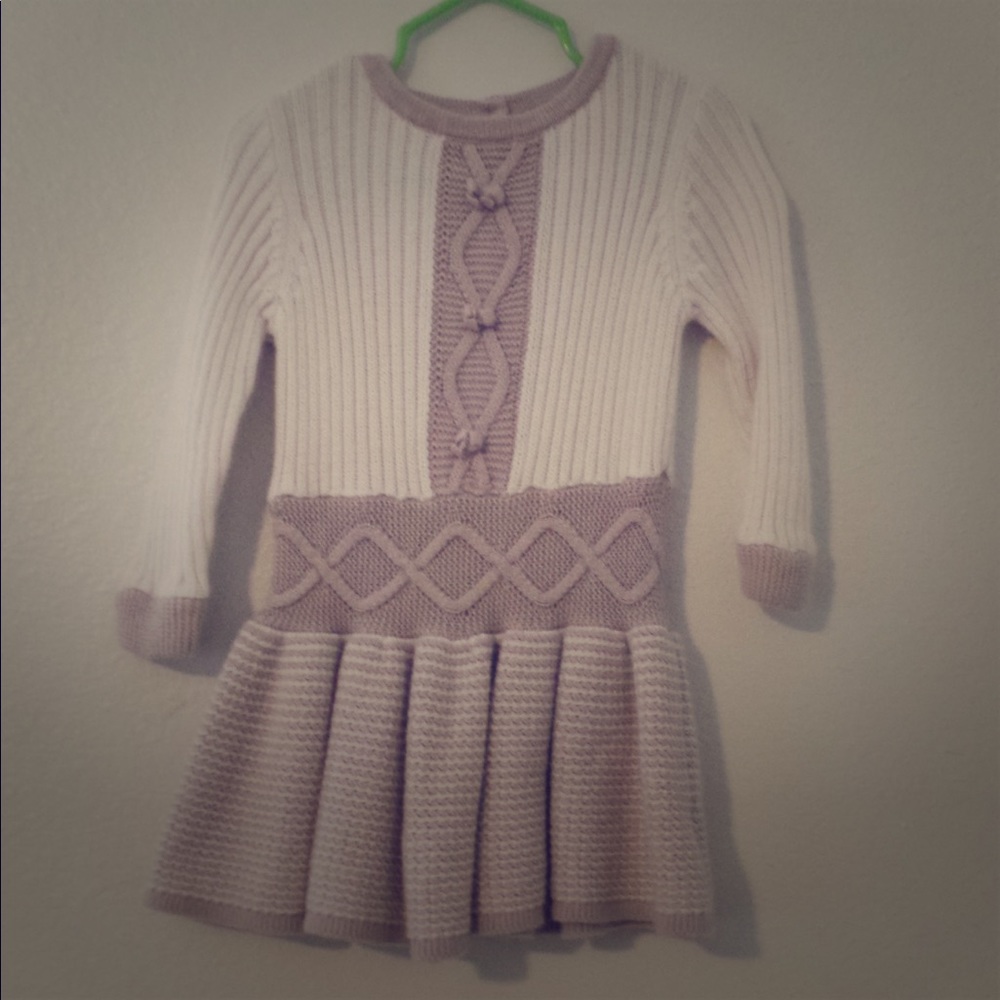 Tan and Beige Sweater Dress 24 months