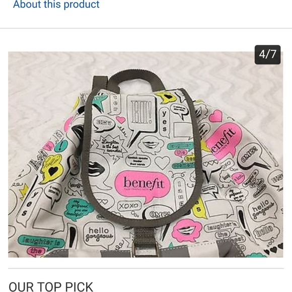 Benefit Thought Bubble Canvas Backpack main image 4