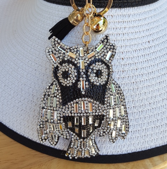 Owl Rhinestone Keychain - Picture 3 of 4