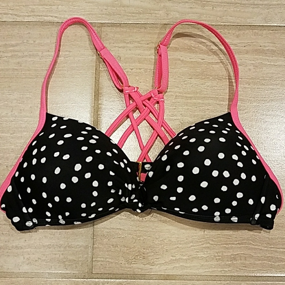 Arizona Jean Co. polka dot bikini top