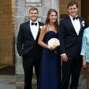 Alfred Angelo Navy Floor Length Bridesmaid Dress