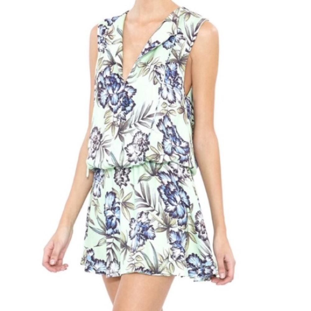 Green floral Alice + Olivia mini dress