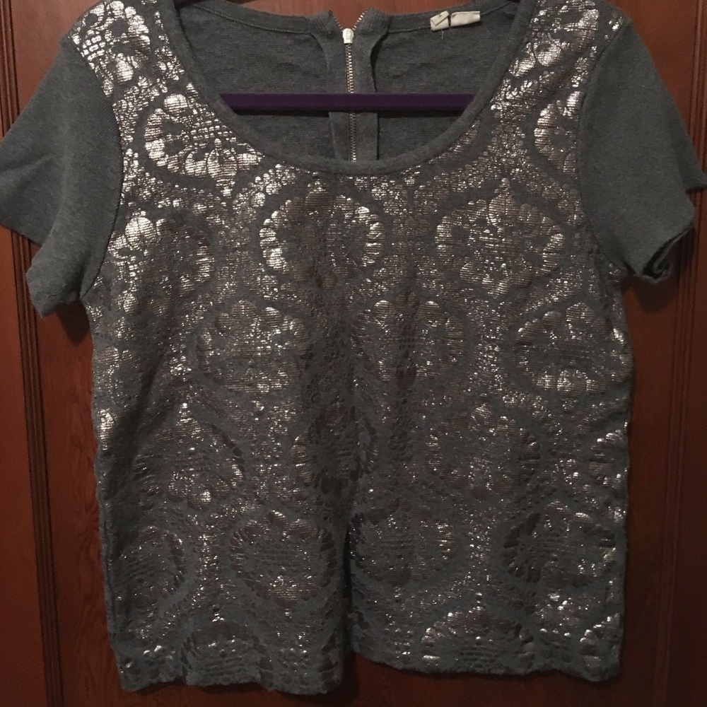 Anthropologie silver top