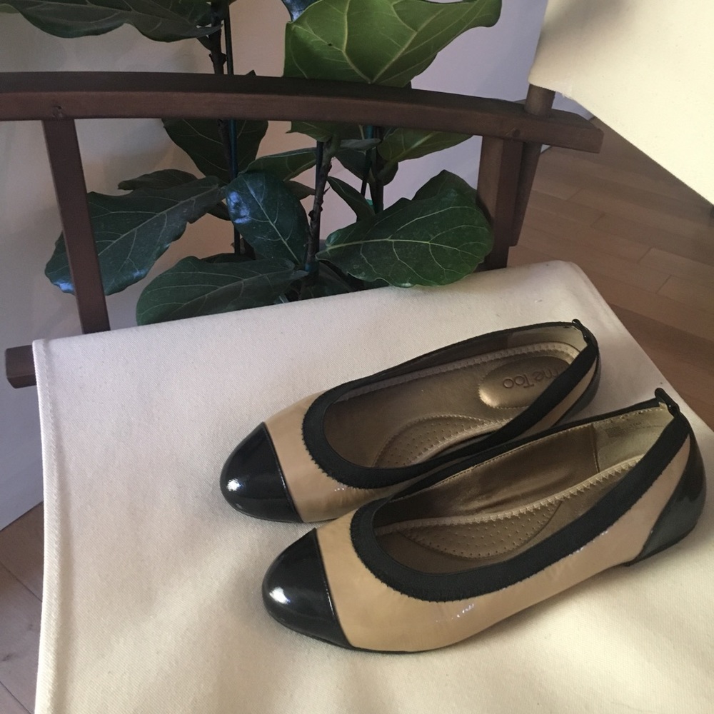 Me Too Cap-Toe Patent Ballet Flats