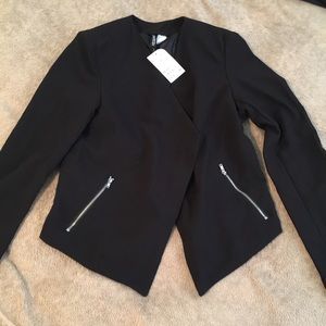 women's black blazer w/ zippers