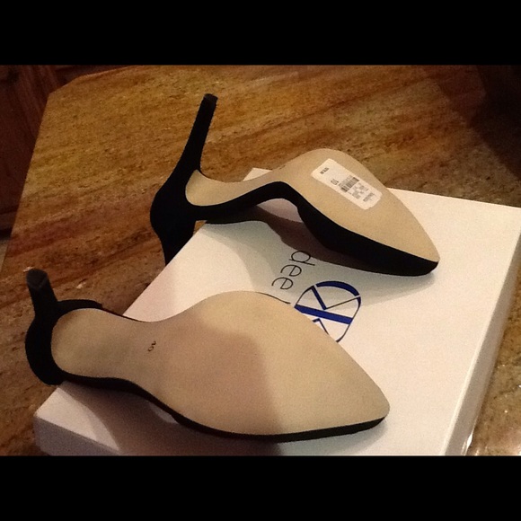 Dee Keller Size 10 Black Suede 5" heels NEW - Picture 2 of 5