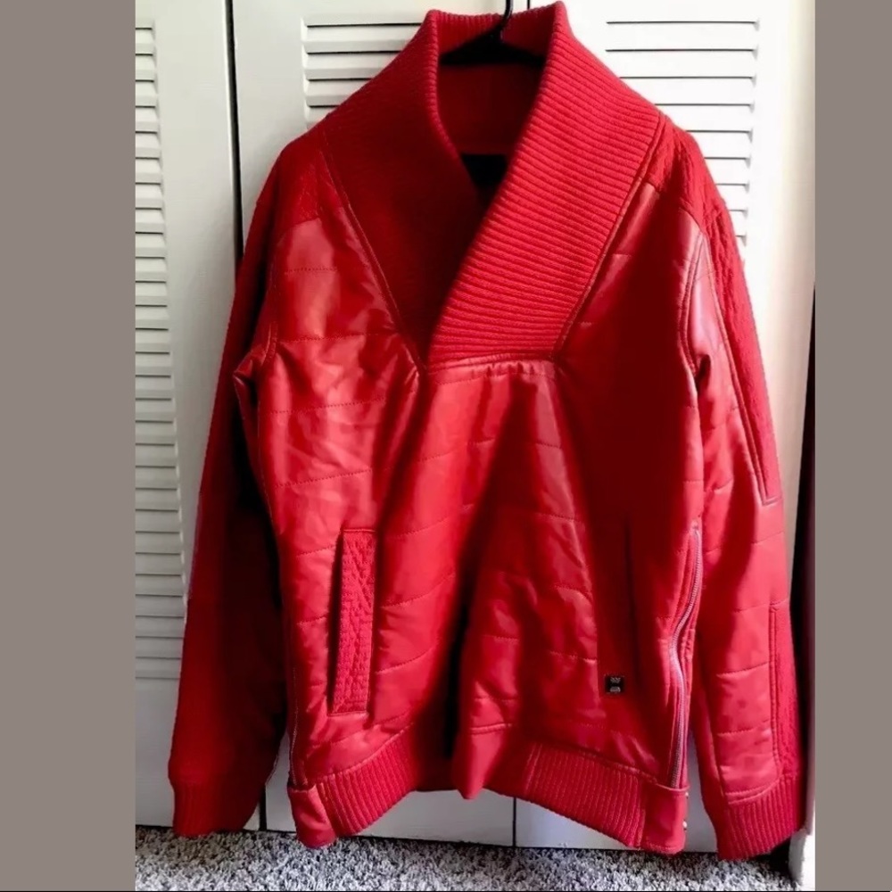 Forte Men's Red Sweater Coat size Large
