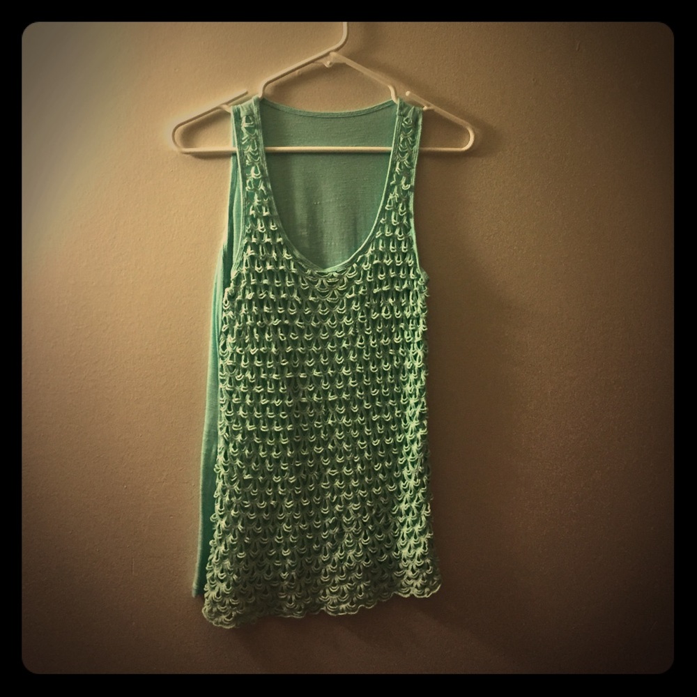 Tank top with embellishment on front