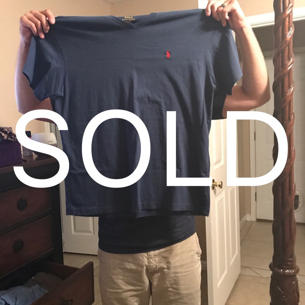 Polo t-shirt Size M Blue w/ red polo emblem