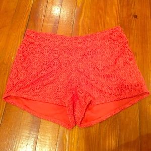 Pink Crochet shorts