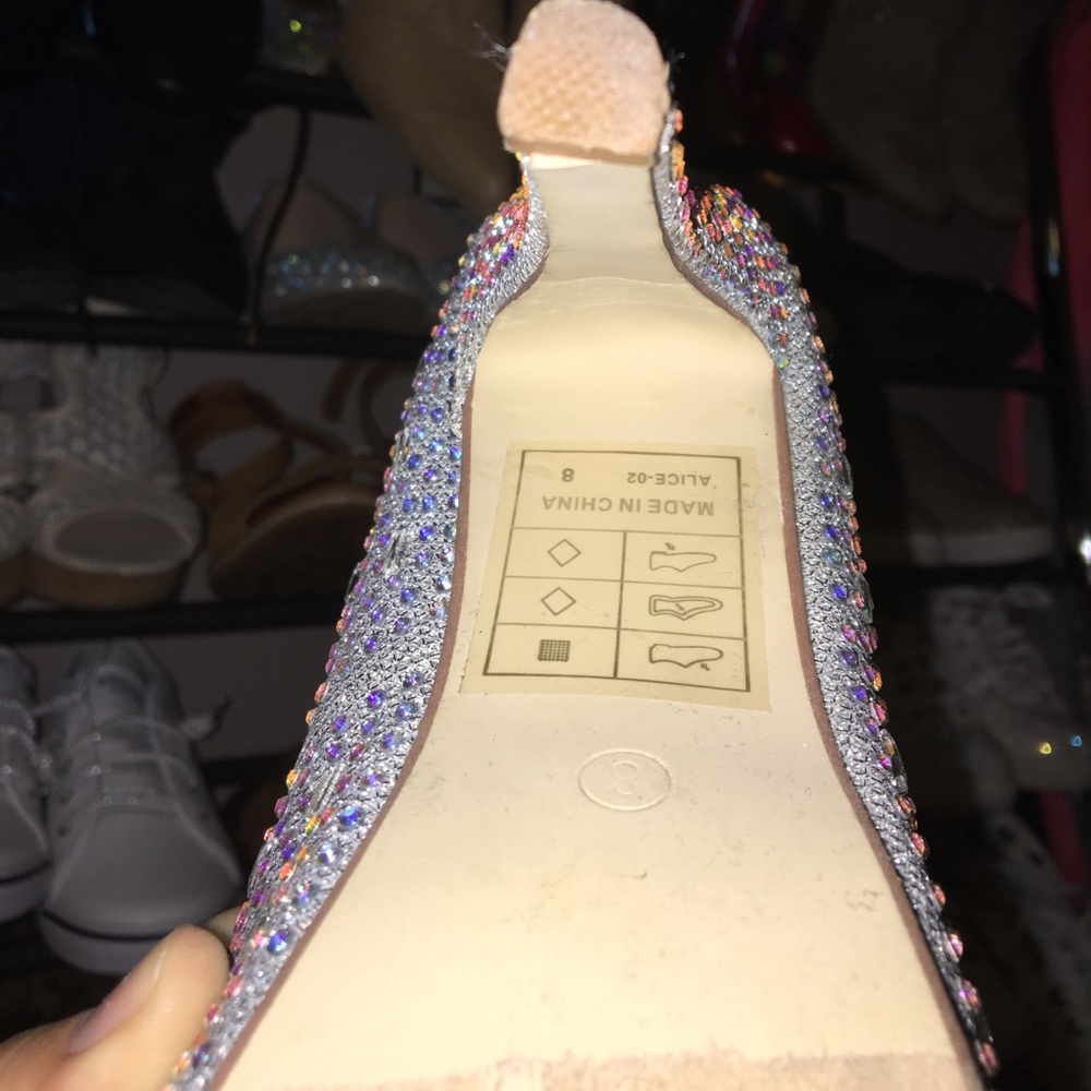 Silver Rhinestone heels 👠 💎💎 - Picture 6 of 6