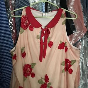 Rose Peter-Pan Collar Blouse