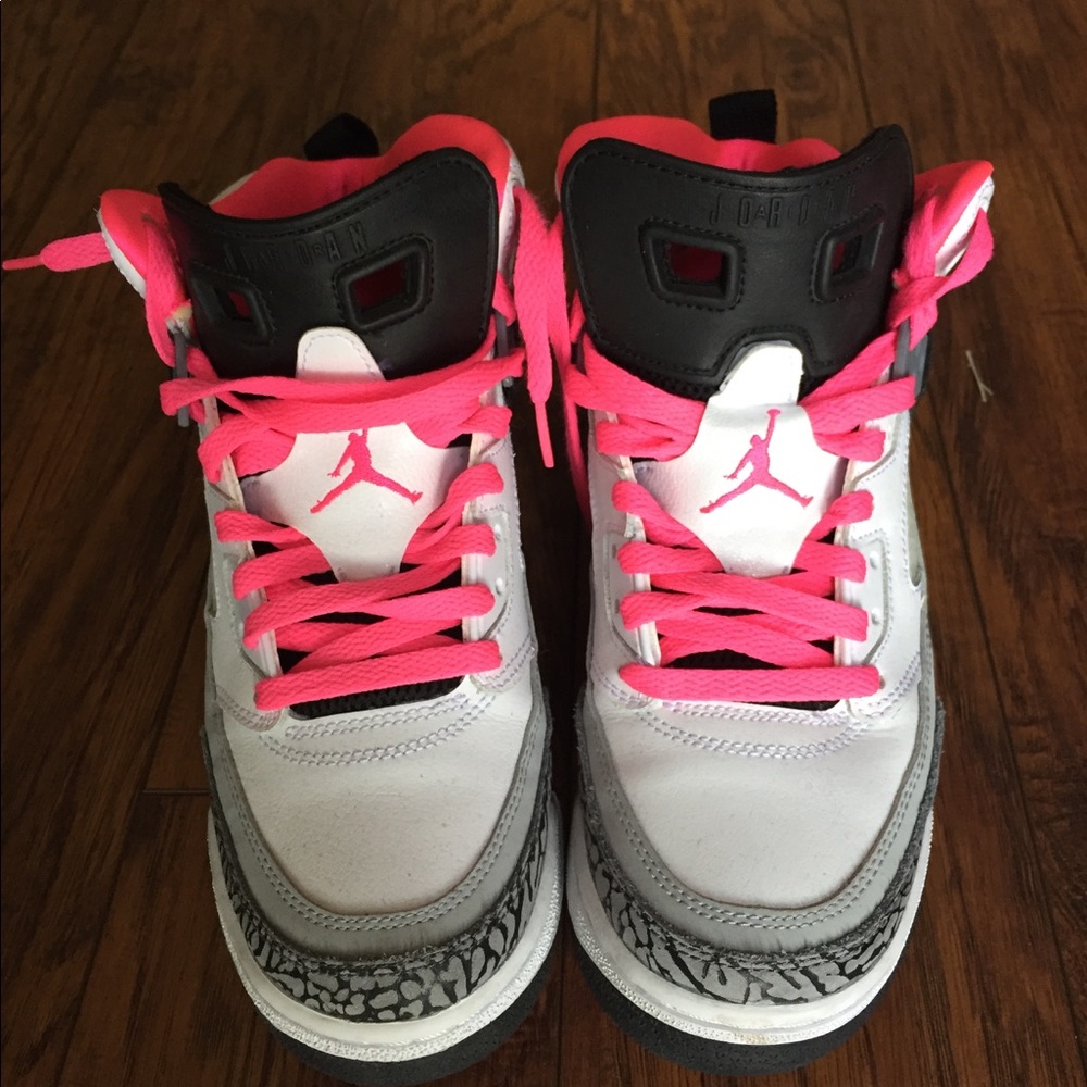 Nike Jordan's Hot Pink Black and White