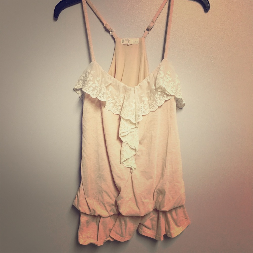 Pretty tank top with peplum bottom