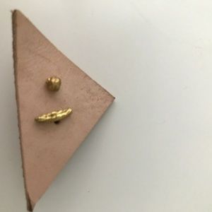 Abstract Gold Nugget Earrings