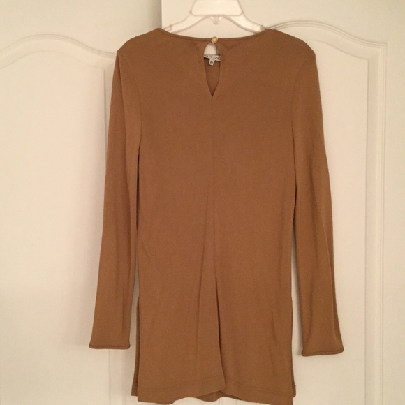 Mark Eisen tan viscose tunic top size 10 worn once - Picture 1 of 7