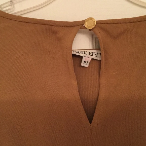 Mark Eisen tan viscose tunic top size 10 worn once - Picture 2 of 7