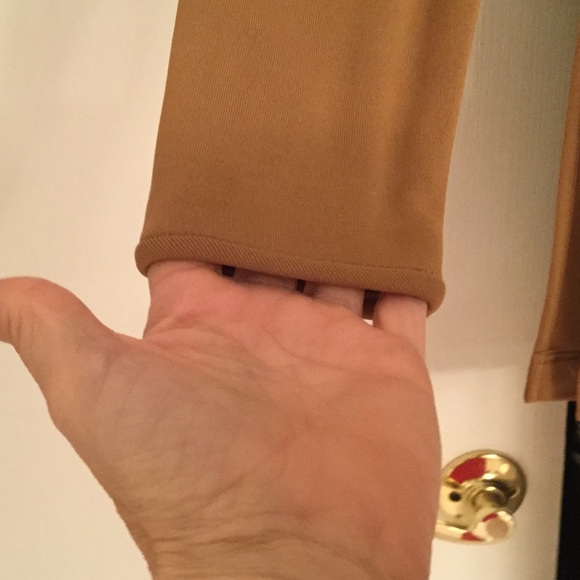 Mark Eisen tan viscose tunic top size 10 worn once - Picture 3 of 7