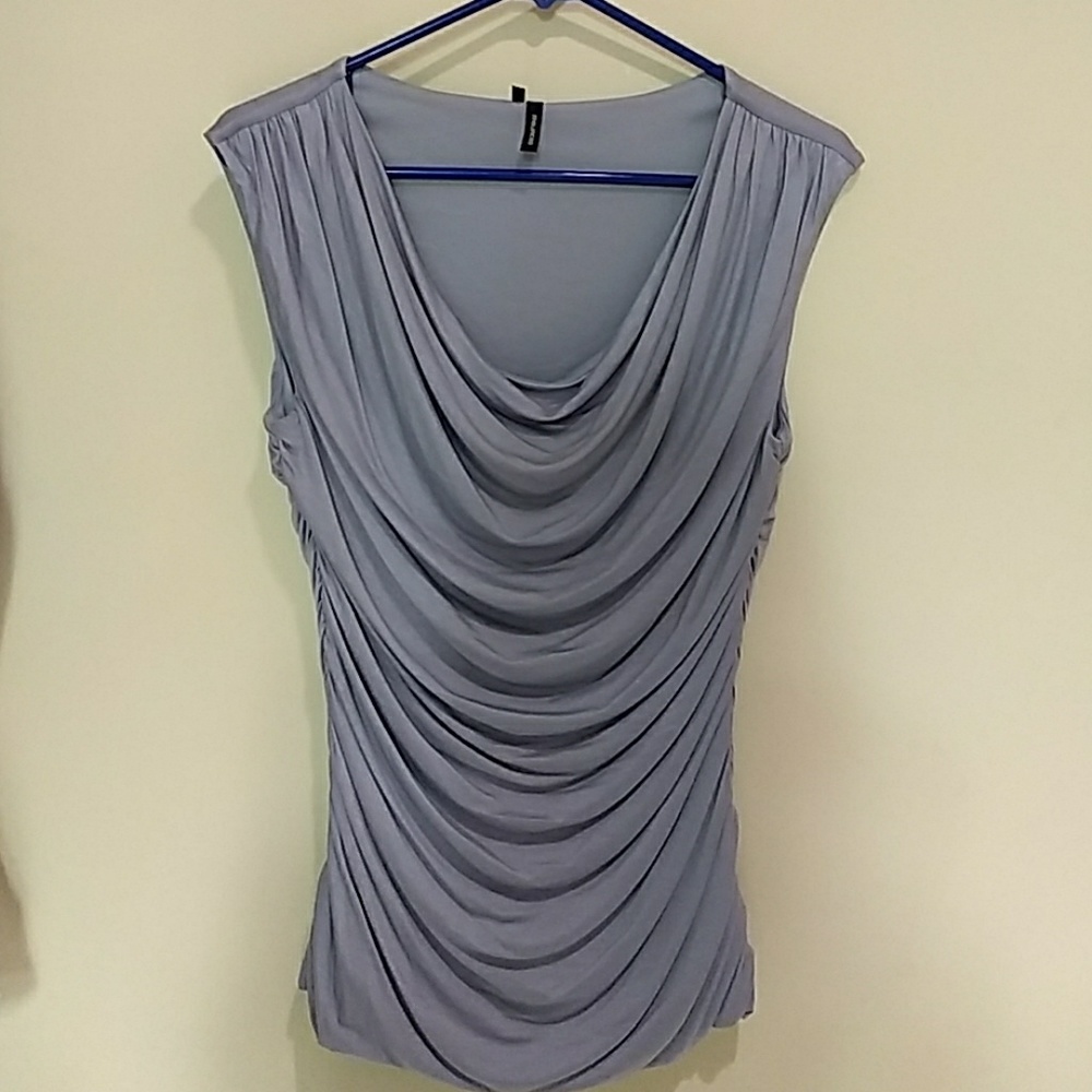 Maurices medium cap sleeve shirt with side ruching