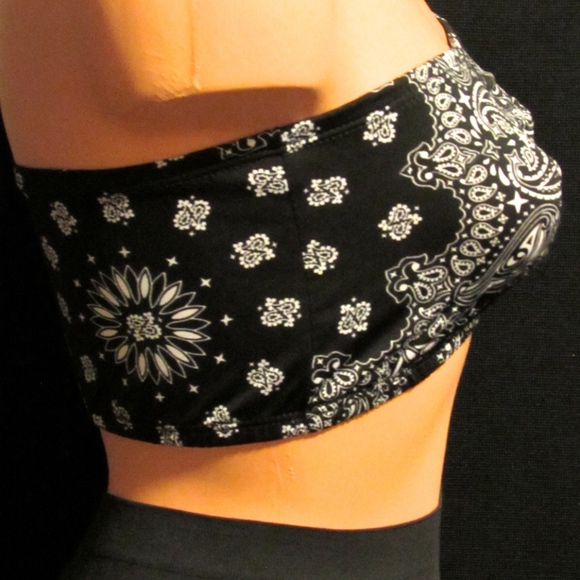 See You Monday Los Angeles Bandeau Crop Top Sz: M - Picture 3 of 5