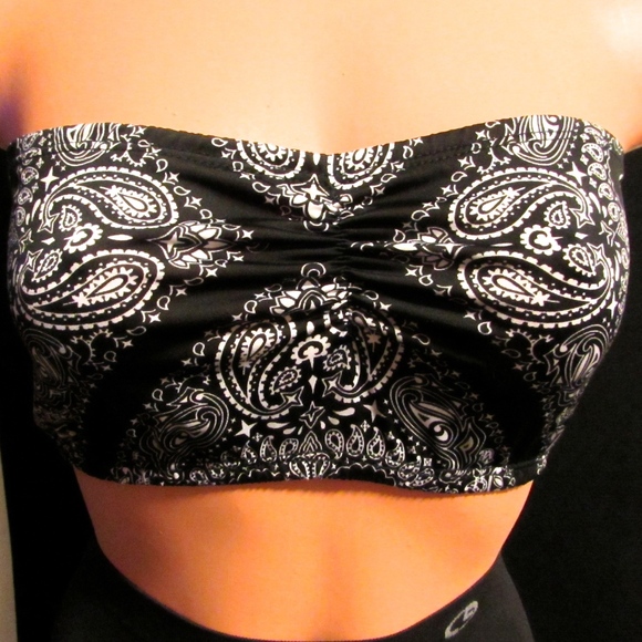 See You Monday Los Angeles Bandeau Crop Top Sz: M - Picture 4 of 5